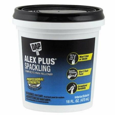 DAP Professional Strength Alex Plus Spackling, White - 16 oz. DA570283
